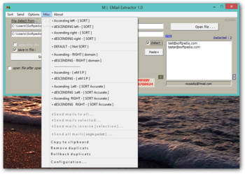 M EMail Extractor screenshot 2