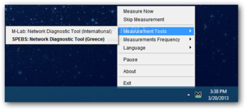 M-Lab Notifier screenshot