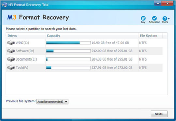 M3 Format Recovery Professional screenshot