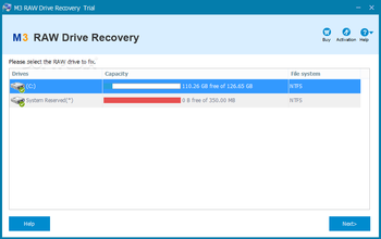 M3 RAW Drive Recovery screenshot