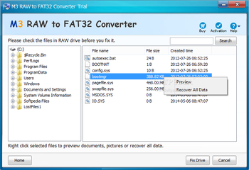 M3 RAW to FAT32 Converter screenshot 2