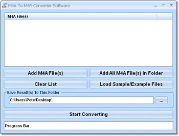 M4A To M4R Converter Software screenshot