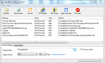 M4a to MP3 Converter Pro screenshot