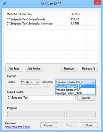 M4A to MP3 screenshot