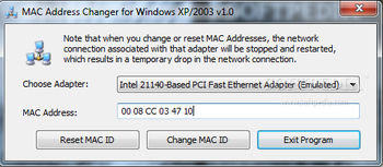 MAC Address Changer screenshot