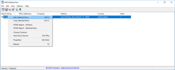 MACAddressView screenshot