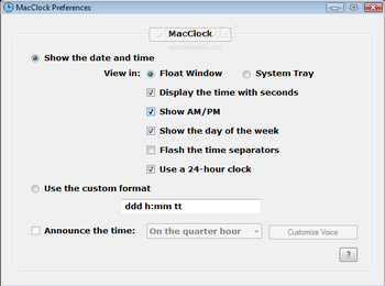 MacClock screenshot 2