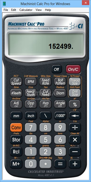 Machinist Calc Pro for Windows screenshot