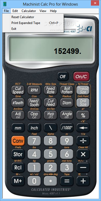 Machinist Calc Pro for Windows screenshot 3