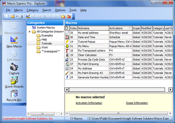 Macro Express Pro screenshot