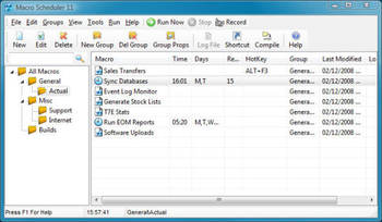 Macro Scheduler Automation Tool screenshot