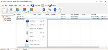 Macro Scheduler screenshot