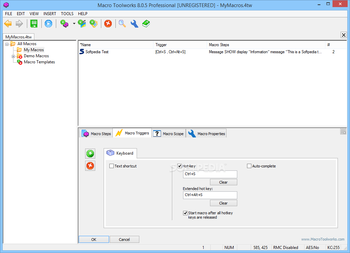 Macro ToolWorks Professional Edition screenshot 2
