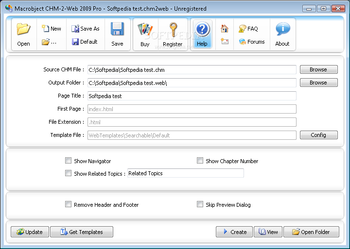 Macrobject CHM-2-Web Professional screenshot