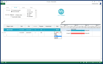 MacroGantt screenshot 2