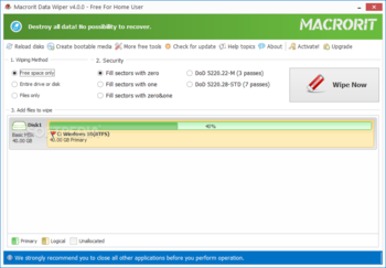Macrorit Data Wiper screenshot