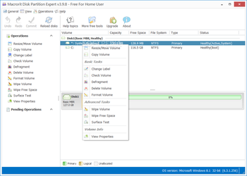 Macrorit Disk Partition Expert Free Edition screenshot