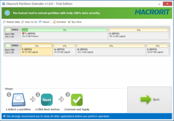 Macrorit Partition Extender Free screenshot