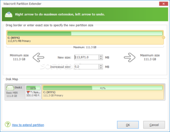 Macrorit Partition Extender Portable screenshot 2