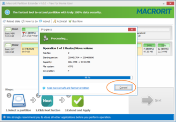 Macrorit Partition Extender Pro screenshot 3