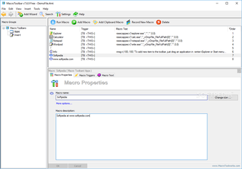 MacroToolbar Free Edition screenshot