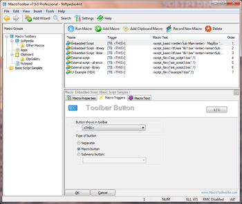 MacroToolbar Professional Edition screenshot 2