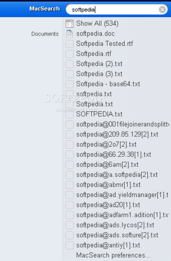 MacSearch screenshot