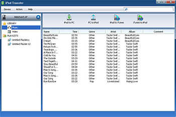 Macsome iPod Transfer screenshot