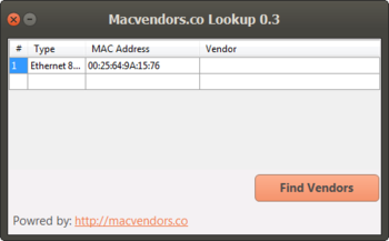 Macvendors.co Lookup screenshot