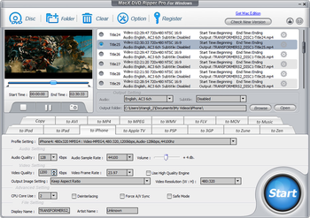 MacX DVD Ripper Pro for Windows screenshot