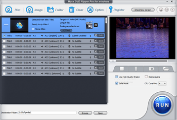 MacX DVD Ripper Pro for Windows screenshot