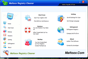 Maftoox Registry Cleaner screenshot