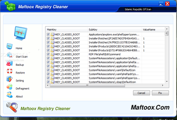 Maftoox Registry Cleaner screenshot 2