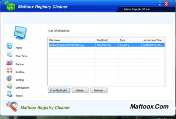Maftoox Registry Cleaner screenshot 3