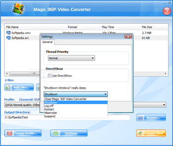 Magic 3GP Video Converter screenshot 3