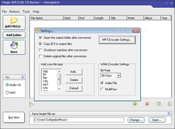 Magic APE FLAC CD Burner screenshot 2