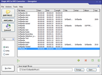 Magic APE FLAC to MP3 Converter screenshot