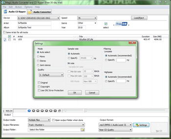 Magic Audio Converter and CD Ripper screenshot 2