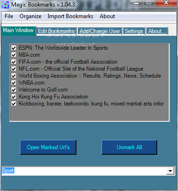 Magic Bookmarks screenshot