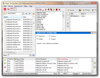 Magic File Renamer Professional Edition screenshot