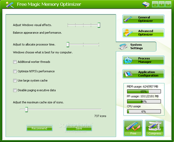 Magic Memory Optimizer screenshot 2