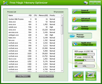 Magic Memory Optimizer screenshot 3