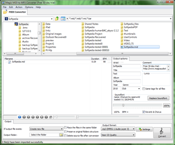 Magic MIDI to MP3 Converter screenshot