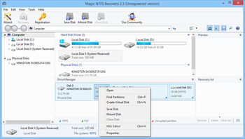 Magic NTFS Recovery screenshot