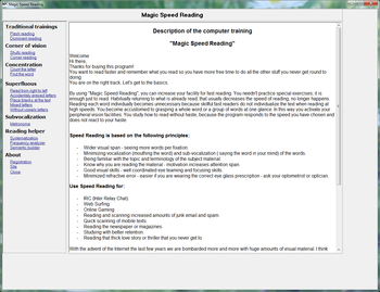 Magic speedreading screenshot