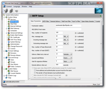 Magic Winmail Server screenshot 3