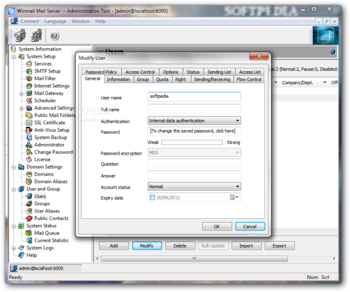 Magic Winmail Server screenshot 7