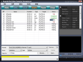 Magicbit iPod video converter screenshot