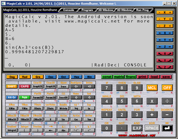 MAGICCALC screenshot 2