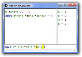 MagicPlot Calculator screenshot